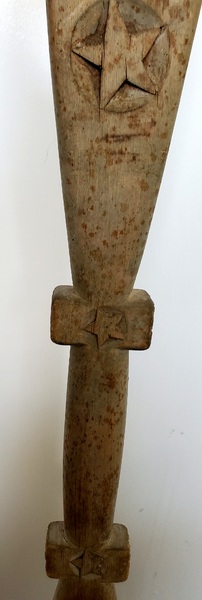 19th C. Primitive Folk Art Wash Stick w/Stars
