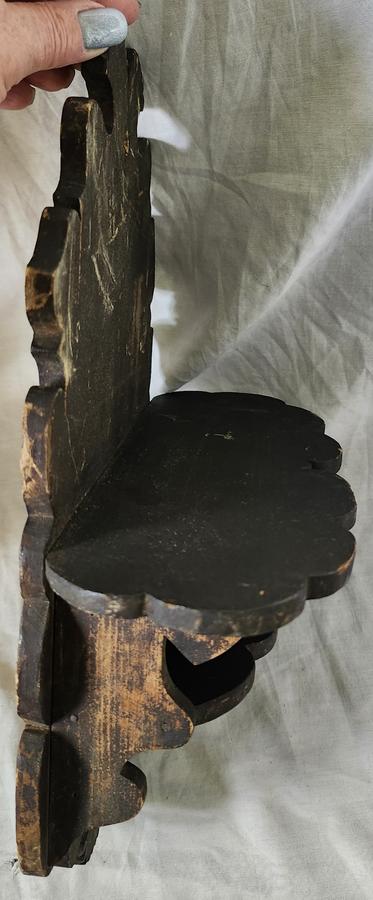 Antique Primitive Shelf in Orig. Black Paint