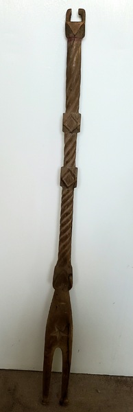 **19th C. Primitive Wash Stick w/Stars, Hearts++