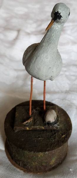 Rare Antique 7 1/2" German Stork Candy Container
