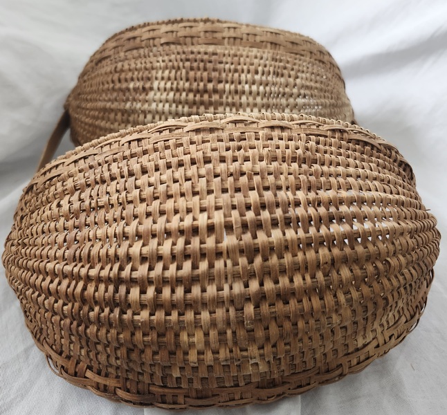 **Unusual Vintage Hanging Double Half Basket