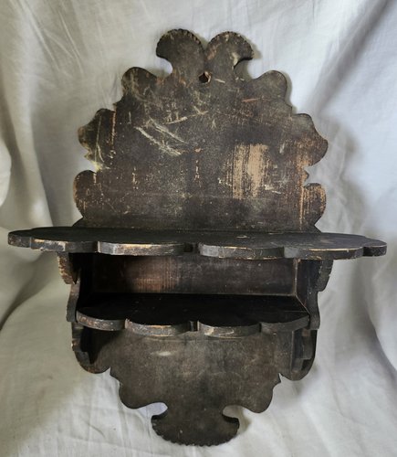 Antique Primitive Shelf in Orig. Black Paint