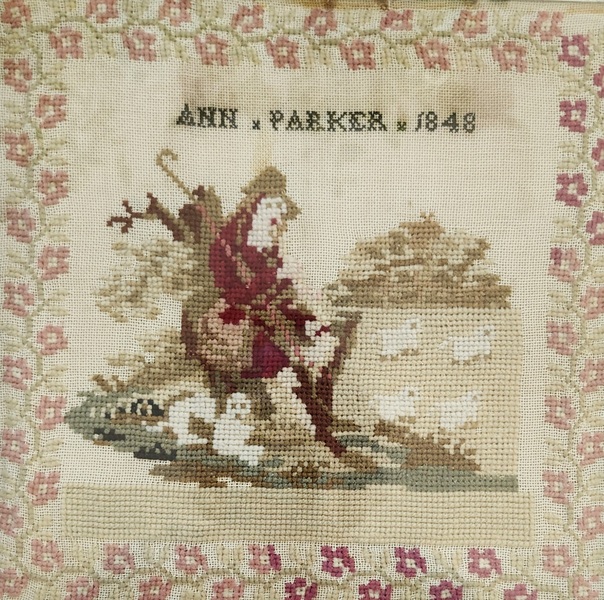 Pr. Dtd. 1848 Shepherd & Shepherdess Needlepoints