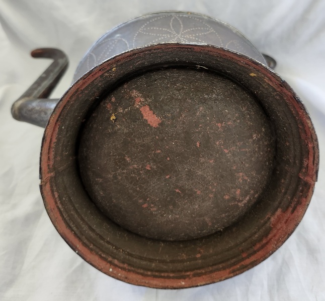 19th C. PA. Punched Tin Coffee Pot Ex DePaulis