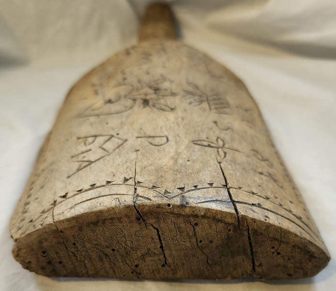 Antq. 1827 Scandinavian Mallet w/Religious Motifs