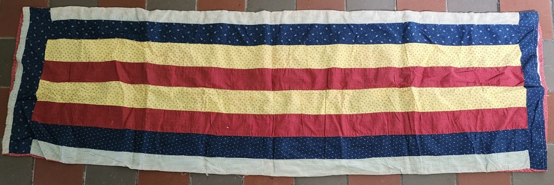 **2 Antique PA. Folk Art Quilt Block Bolster Cover