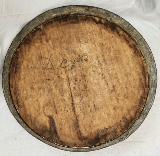 **Antique Primitive Firkin in Old Black Paint