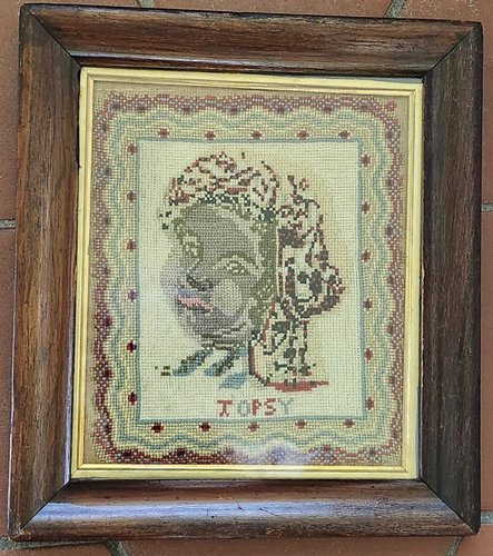 19th C. Black Americana Folk Portrait "Topsy"