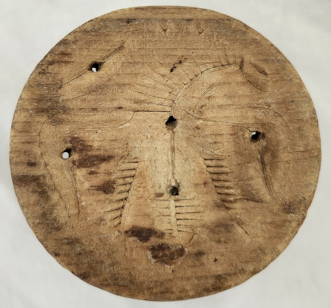 Well Worn Antique Folk Art Eagle Butter Print