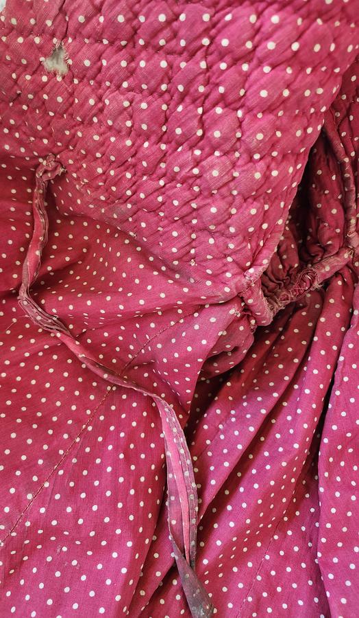 Vintage Red & White Polka Dot Prairie Bonnet