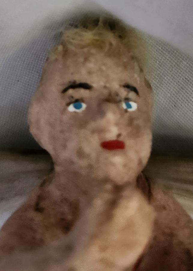 Antique German Wax Angel Xmas Ornament #3