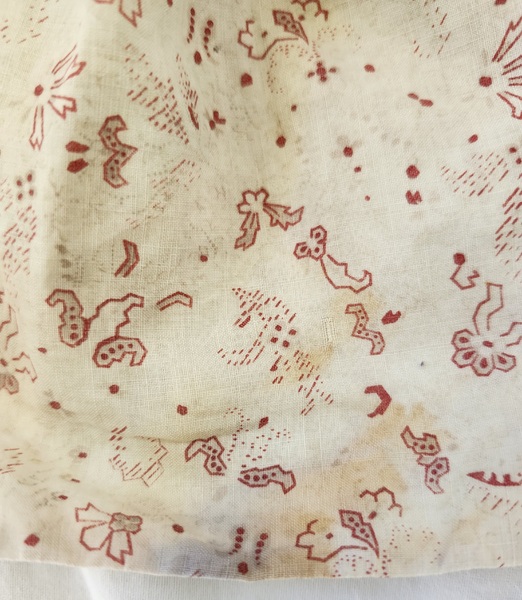 Antique PA. Calico Print Drawstring Seed/Ditty Bag