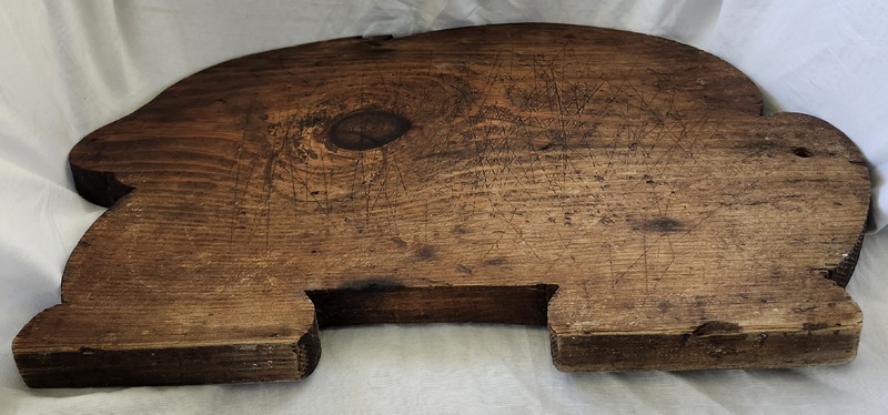 **Lg. 19" L. Antique Folk Art Rabbit Cutting Board