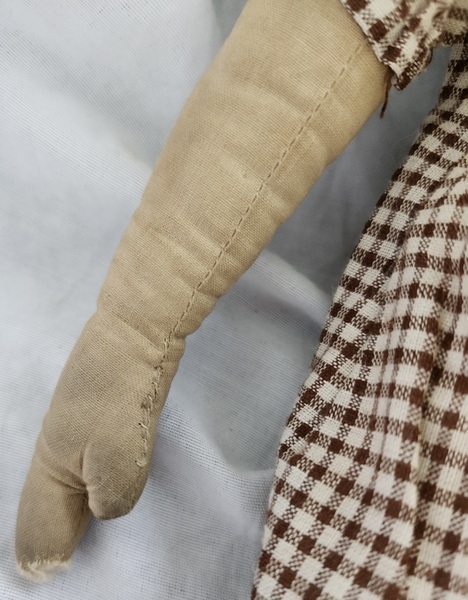 Antique Folk Art Pencil Face Rag Doll