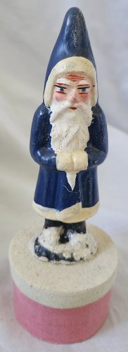 Vintage German Blue Belsnickle Candy Container
