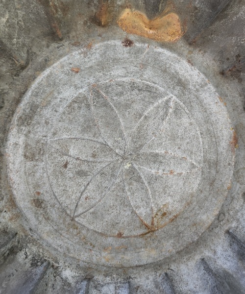 Antique PA. Folk Art Tin Food Mold w/Radial Design