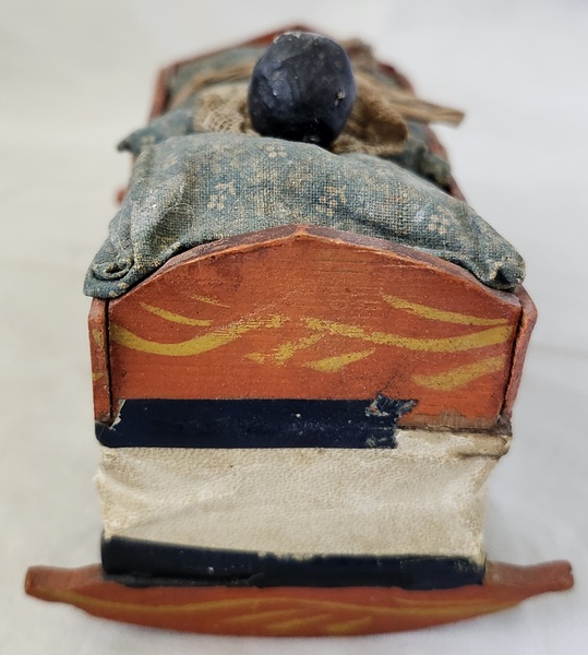 Antique Working German Child in Cradle Pipsqueak