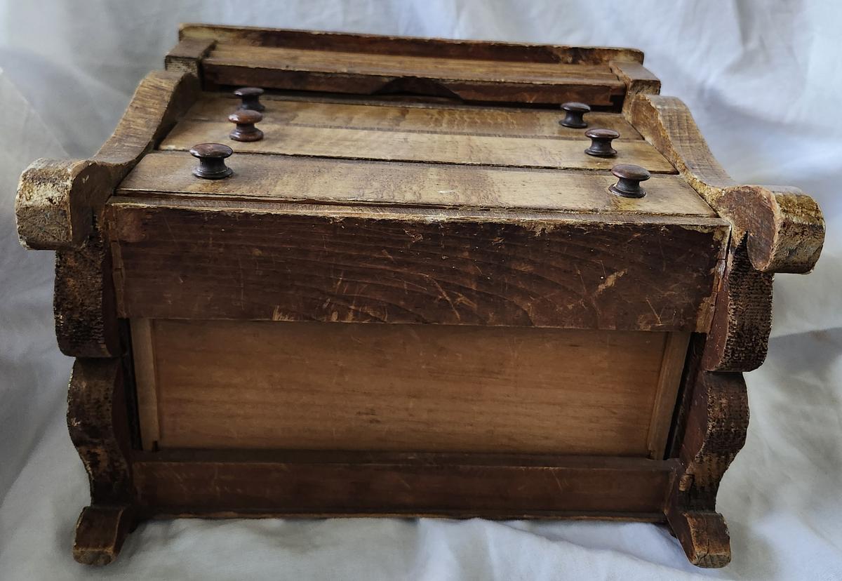 Antique Empire Faux Painted Miniature Bureau