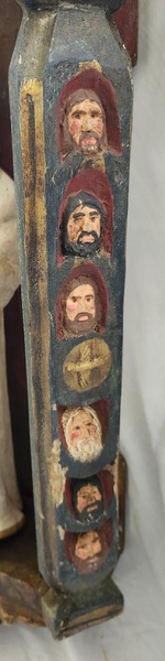 Vntg. S American Folk Art Nicho w/Jesus & Apostles