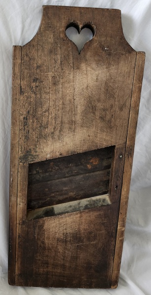 19th C. PA. Folk Art Slaw Board w/Heart Cutout