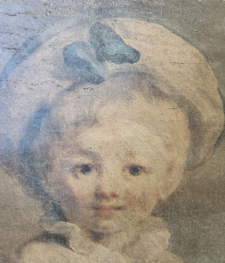 Antique Victorian Folk Portrait of Young Girl