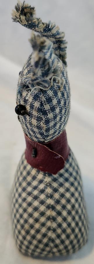 Antq. Lancaster Co. Homespun Dog Pincushion Whimsy