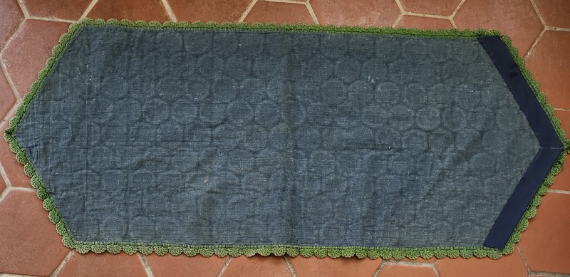 Vtg. Folk Art Diamond Pattern Penny Rug