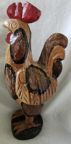 **Vntg. American Folk Art Carved & Painted Rooster