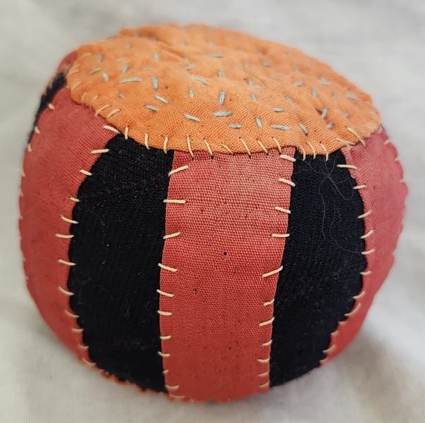 Vintage Striped Spherical Pin Cushion Ex Booth