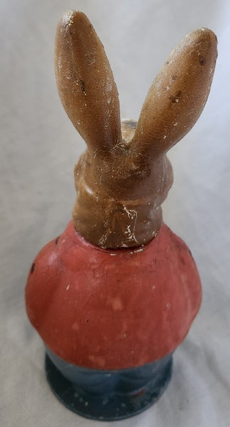 **Antq. Paper Mache Easter Rabbit Candy Container