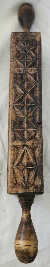 Unique Antique Rectangular Springerle Rolling Pin