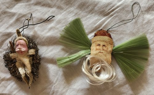 Dear Pr. Antique Santa Belsnickel Xmas Ornaments