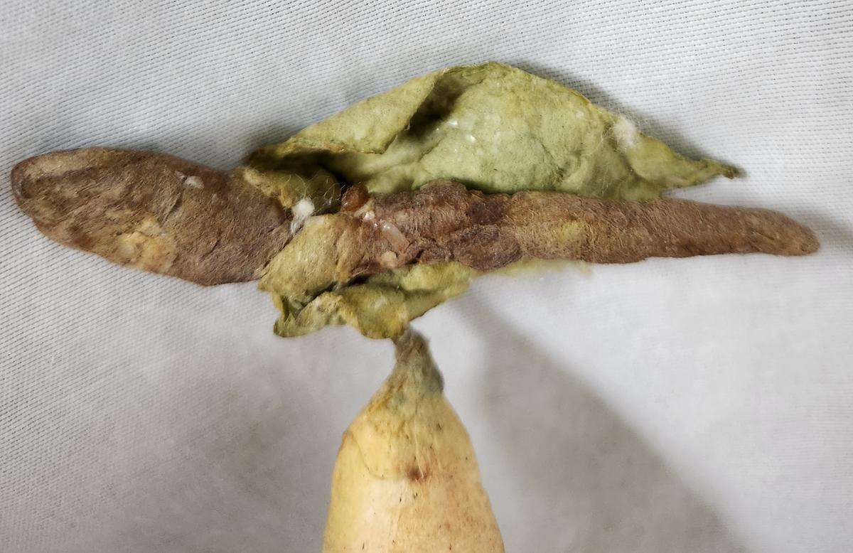 Vintage 5" Spun Cotton Pear