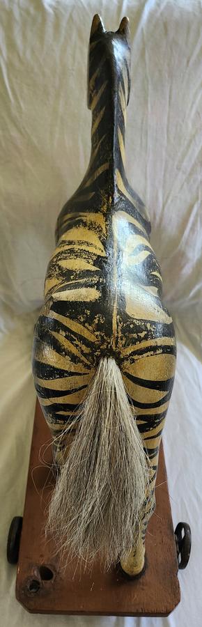 Published 19th C. Zebra Pull Toy Ex Wendel