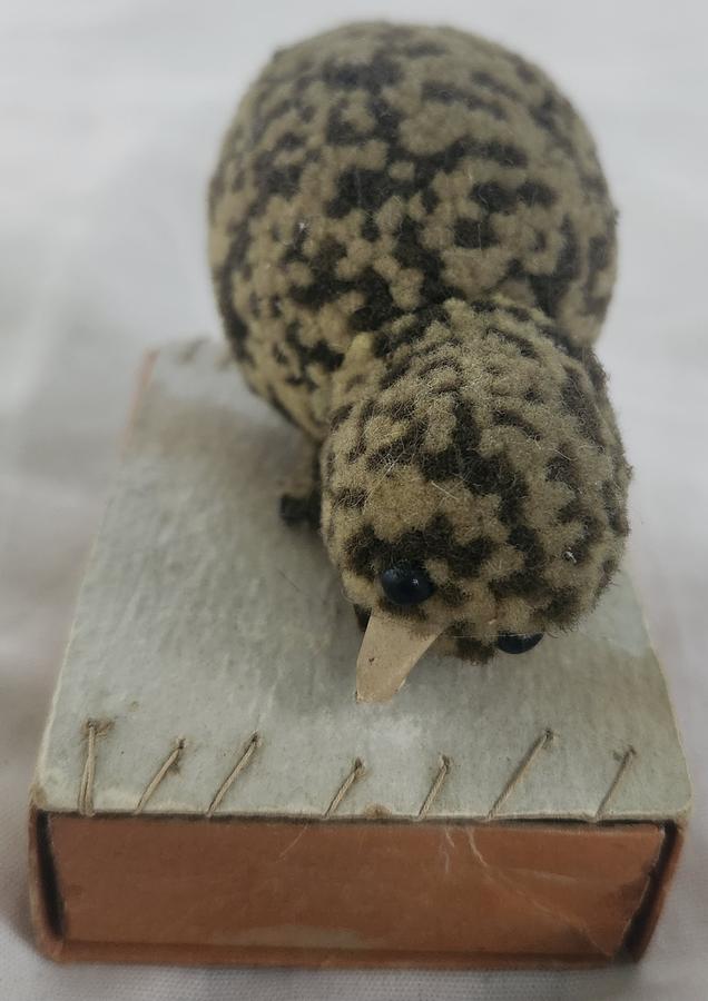 Antique Folk Art Baby Chick Pin Cushion/Pin Keep