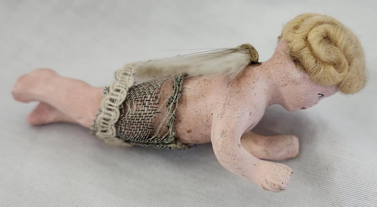 Antique German Wax Angel Xmas Ornament #1