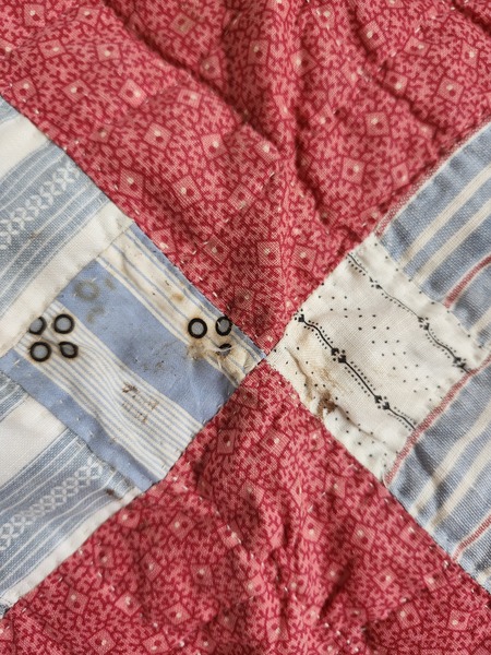 **Antique PA. Double Sided 9 Patch Crib/Bars Quilt