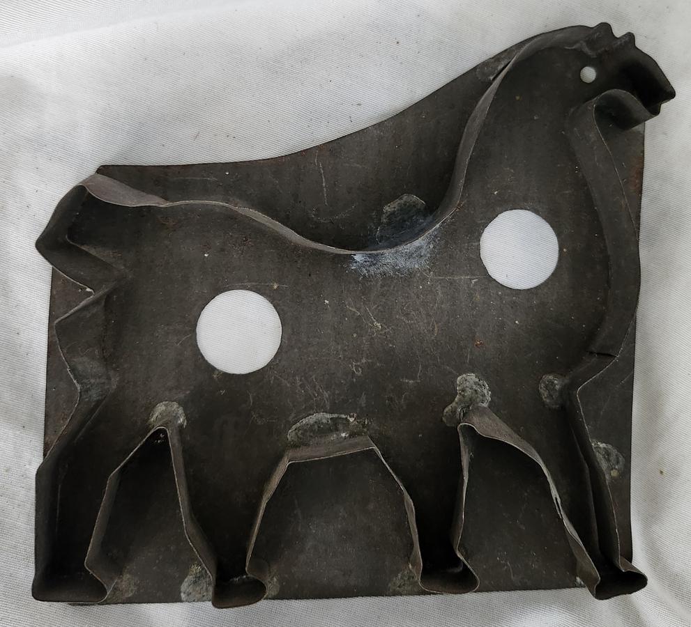 Lg. Old PA. Folky Flat Back Horse Cookie Cutter