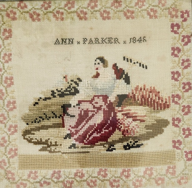 Pr. Dtd. 1848 Shepherd & Shepherdess Needlepoints