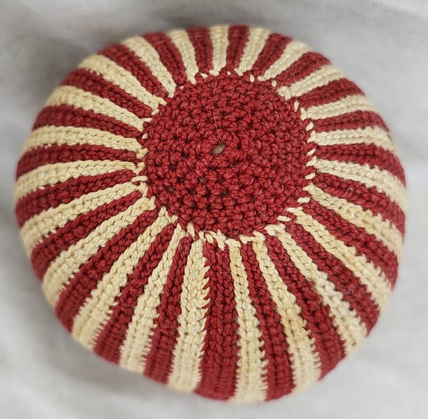 Vintage Ball Form Crocheted Pin Cushion Ex Booth