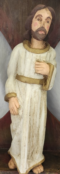 Vntg. S American Folk Art Nicho w/Jesus & Apostles