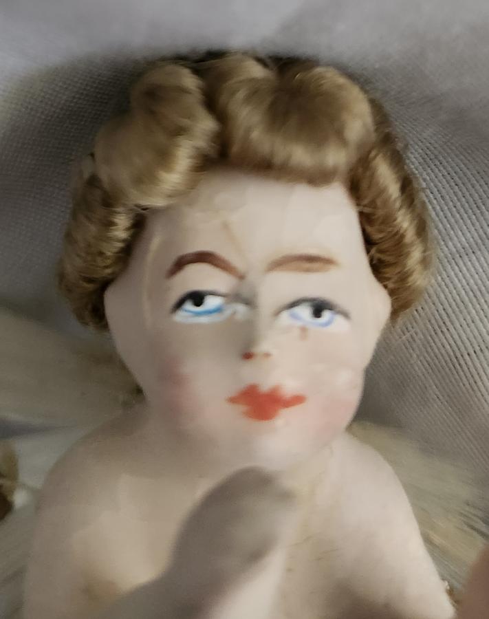 Antique German Wax Angel Xmas Ornament #2