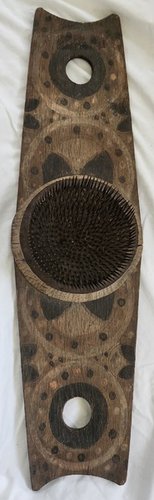 **19th C. Folk Art Painted Flax Hetchel/Hatchel
