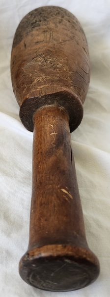 **Antique Mortar & Pestle in Old Red w/Zinc Lining