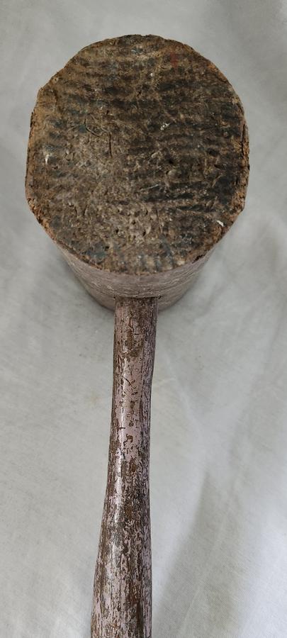 Antique Wooden Mallet in Original Lavender Paint