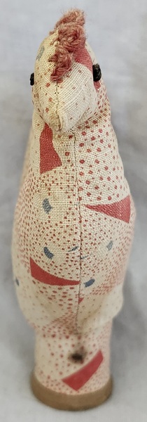 Chicken Rooster on Spool Pin Cushion Ex Booth #6