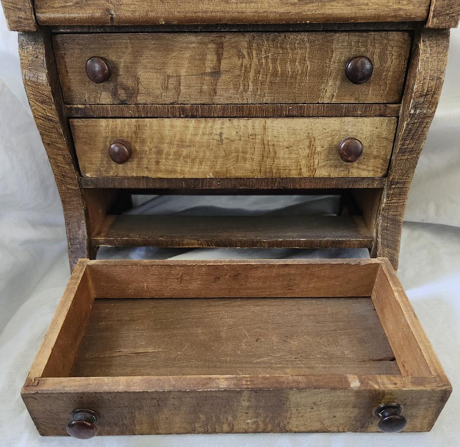 Antique Empire Faux Painted Miniature Bureau