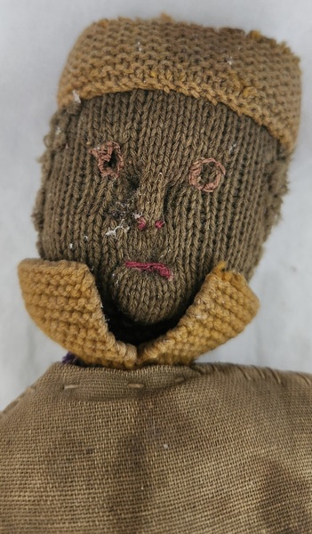 **19th C. Knitted Male Rag Doll Ex Joziatis NH