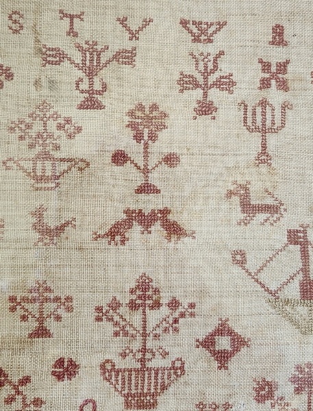 Rare Early 1784 Sampler on Homespun Linen