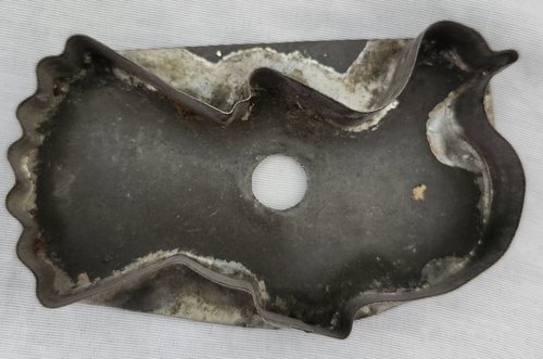Antique PA. Flatback Tin Peacock Cookie Cutter